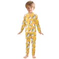 thumbnail image 3 of Dailycode Cotton Pajama Set Snug Fit Long Sleeve Top and Pants for 18M-8Y Baby Unicorns with Rainbow, 3 of 7