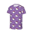 thumbnail image 3 of Boys Girls Hello Kitty Shirt Graphic T-Shirt Crewneck Short Sleeve 3d Colorful Tops Tees, 3 of 6