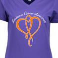 thumbnail image 4 of Inktastic Leukemia Awareness with Orange Ribbon Heart Women's V-Neck T-Shirt, 4 of 5