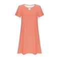 thumbnail image 4 of Kukoosong Dresses for Women Casual Summer Crew Neck Short Sleeve Cocktail Dress with Leaf Sleeves and Hollow Neckline for Beach Vacation Party Wedding Guest Dresses, 4 of 6