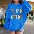 thumbnail image 2 of Mercatoo Girls 3rd Grade Ho𝐨dies Bac𝐤 to School Outfit Third Grade Oversized Pullover First Day of School Graphic Sweatshirts, 2 of 7