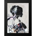 thumbnail image 2 of Design Fabrikken 14x18 Black Modern Framed Museum Art Print Titled - Pink Fluence 1, 2 of 5