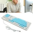 thumbnail image 4 of Clavier de Jeu, Connexion USB Filaire Interrupteur Mécanique 104 Touches Clavier Filaire Rétroéclairé RVB pour Famille Interrupteur Brunbleu Blanc Capuchons de Touches,Interrupteur Rougebleu Blanc Capuchons de Touches,Interrupteur Vert, 4 of 7