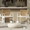 thumbnail image 3 of Garvee Paquete de 2 Sillas de Comedor para Exterior 20,67 x 22,83 x 33,07", Blanco y Marrón, 3 of 8