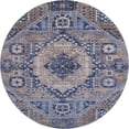 thumbnail image 2 of Addison Rugs Mayfield Premium Machine Washable Transitional Diamond Brown Round Rug, 8' x 8', 2 of 6