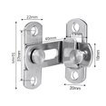 thumbnail image 2 of Cerradura de puerta de 90 grados Cerradura de puerta de seguridad de acero inoxidable Cerradura deslizante para hotel en casa, 2 of 8