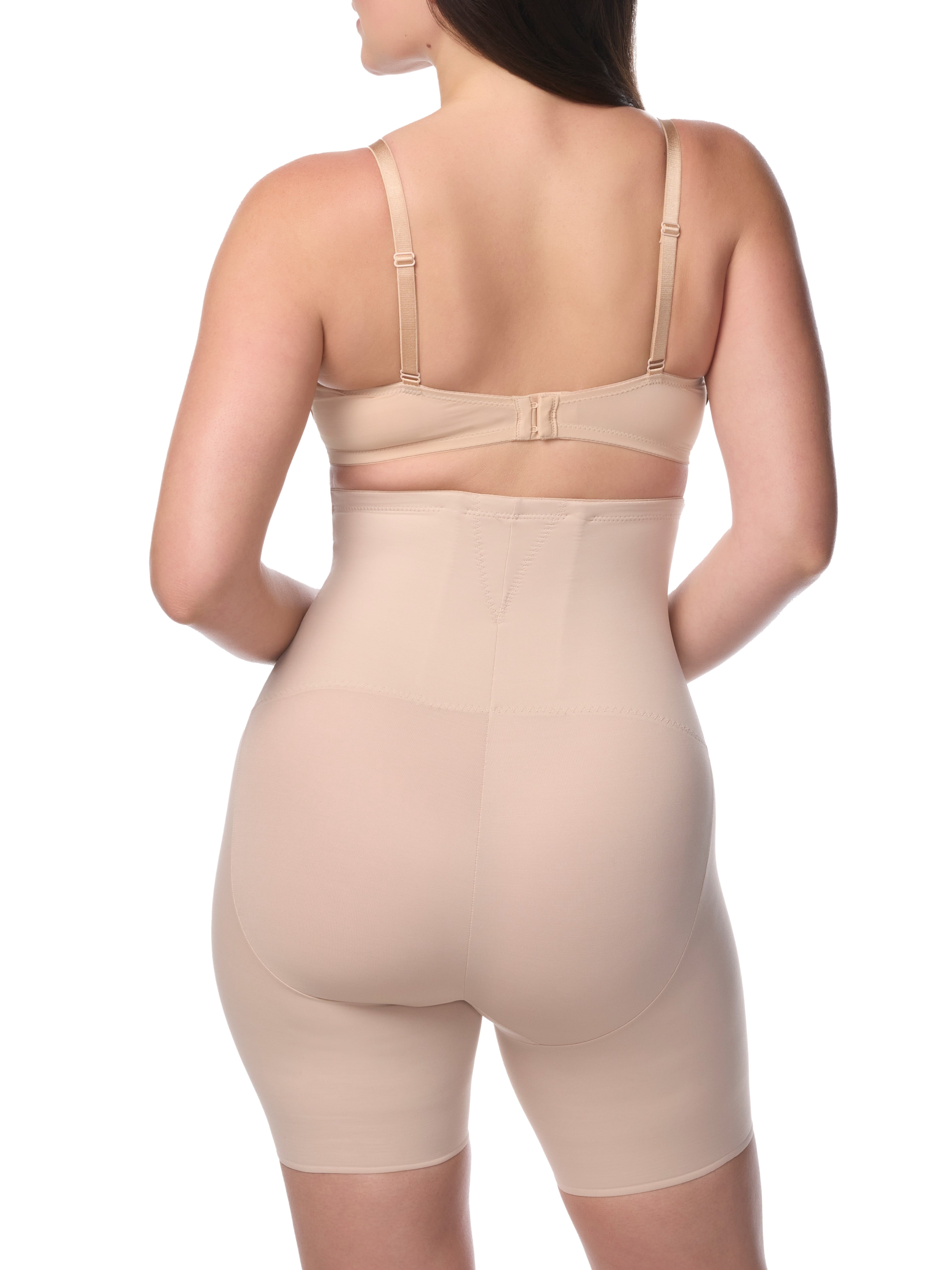 Cupid Women's Extra Firm Control Back Magic High Waist Thigh Slimmer Shapewear