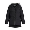 thumbnail image 5 of Big Chill Women's and Women's Plus Wide Quilted Puffer Coat with Faux Fur Trim Hood, Sizes S-3X, 5 of 5