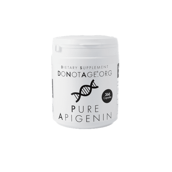 DoNotAge.org Pure Apigenin 366 capsules - 250mg - Antioxidant - Anti-Aging Supplement, Vegan
