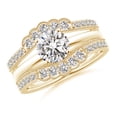 thumbnail image 4 of ANGARA Natural 0.07 Ct. Diamond Fashion Ring in 14K Yellow Gold for Women (Ring Size: 3.5), 4 of 11