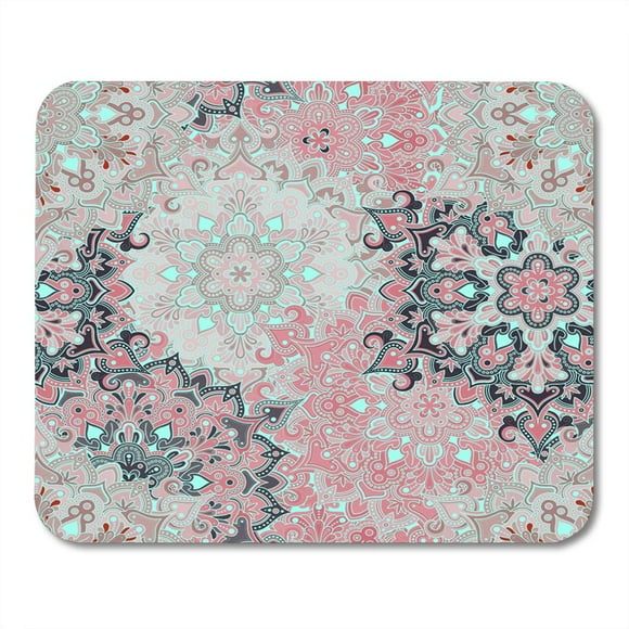 POGLIP Beige Abstract Boho Flower Tiled Mandala Best Papper and More Painting Oriental Mousepad Mouse Pad Mouse Mat 9x10 inch