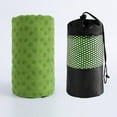 thumbnail image 5 of Yoga Mat Towel with Grip Dots, Microfiber Non Slip Hot Yoga Towel Sweat Absorbent Yoga Towel Cover with Carrying Bag for Bikram, Pilates, Fitness and Exercise，183×63cm（72.05" x 24.80"）, 5 of 6