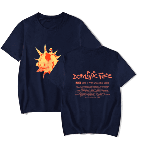 Dominic Fike T Shirts Solo Tour 2023 Merch The Same Tee For Fans Women Mens T-shirts Short Sleeve Summer Y2k Top