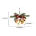thumbnail image 2 of Christmas Metal Bell Ornaments with Pine Branches & Berries, Multicolor Iron Hanging Bells for Home Decor, Festive Door/Tree/Wall Decoration Xmas Gift, 2 of 6