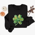 thumbnail image 4 of Chandail Graphique Trèfle de la Saint-Patrick pour Femmes 2026 Tendance à Manches Longues Col Rond Chandail Femmes chandail, 4 of 6