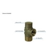 thumbnail image 6 of Merrill Mfg PRVNL75 No Lead Brass Pressure Relief Valve, 75 PSI, 3/4" NPT, 6 of 6