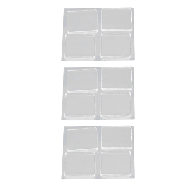 Almohadillas anticolisión para coche, almohadilla autoadhesiva cuadrada transparente para manija de puerta de armario, 12 Uds.