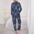 thumbnail image 6 of Goofa Sunflowers Printed Women’s 2 Piece Pajama Set Super,Pajamas Women's Long Sleeve Sleepwear Soft Button Down Loungewear Pjs Lounge Set Nightwear-Medium, 6 of 9