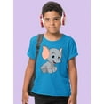 thumbnail image 2 of Cute Funny Baby Elephant T-Shirt Juniors -Image by Shutterstock,  x-Small, 2 of 4
