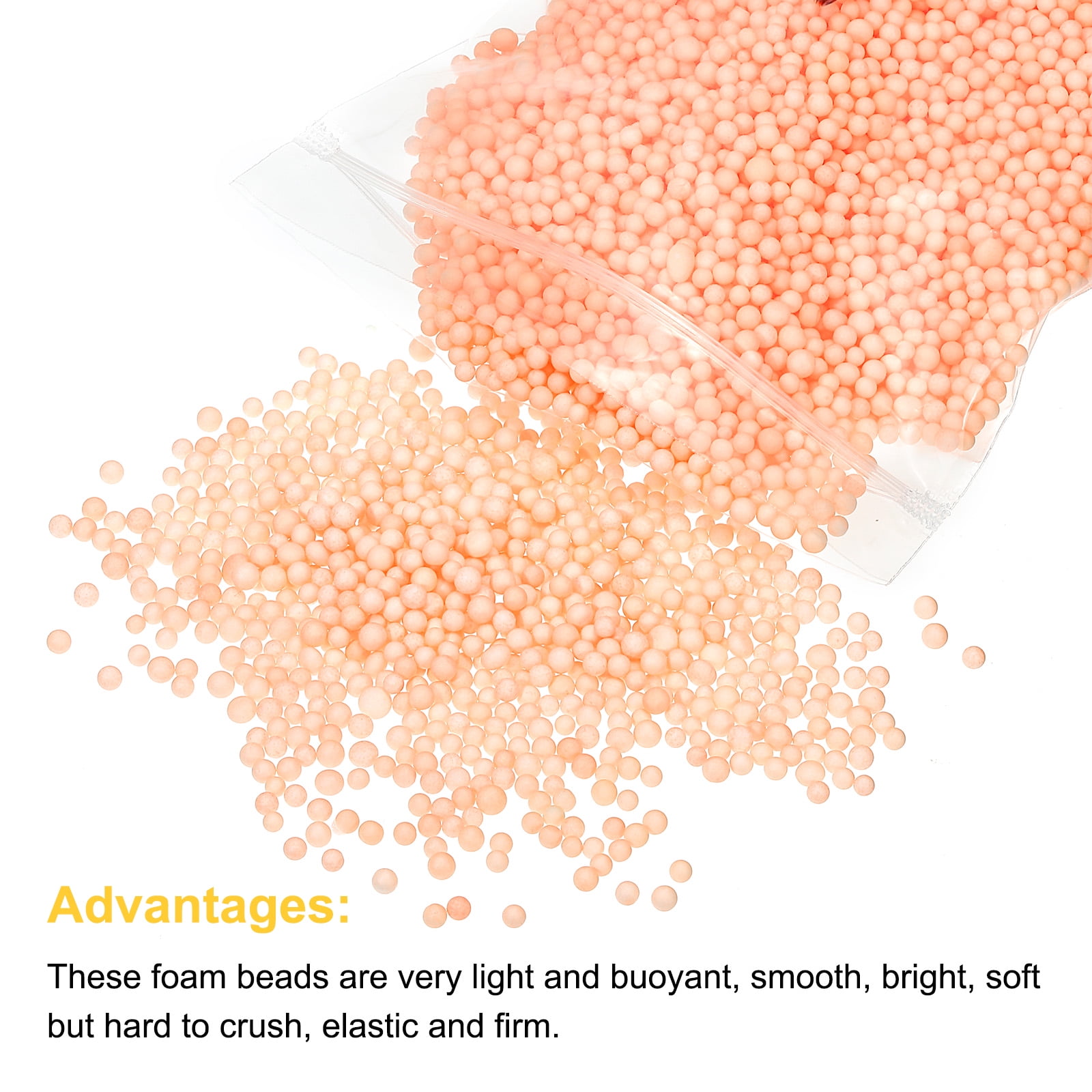 Unique Bargains Foam Beads Foam Balls for Wedding and Party Orange 4-6mm
