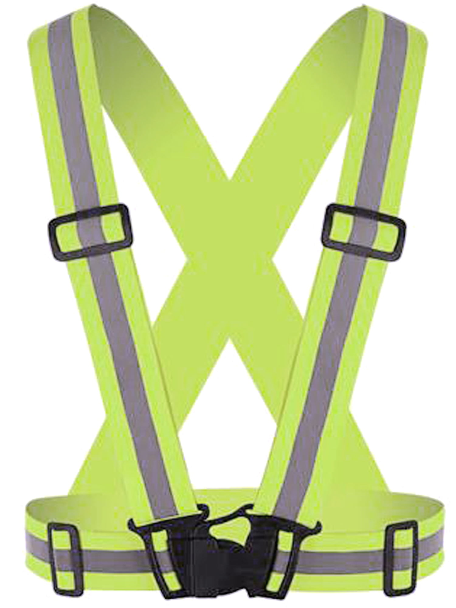 Hi Viz Vest High Safety Visibility Reflective Belt Running Cycling Work Strap CB 