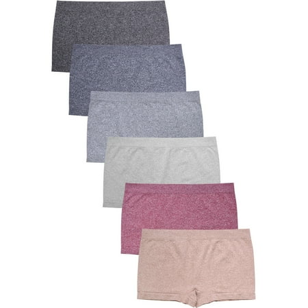6 Packs of Sofra Women Seamless Boyshorts Classy Sexy Stretch Panty - Style#14