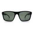 thumbnail image 5 of Mens Tempered Glass Lens Rectangle Sport Horn Rim Plastic Sunglasses Matte Black - Green, 5 of 8