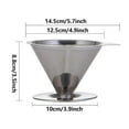 thumbnail image 2 of Agiferg Stainless Steel Hand-pushed Coffee Filter Tea Filter Paper Filter-free Filter, 2 of 2