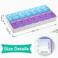 thumbnail image 6 of 2PCs Weekly Pill Box Organizer 7 Day AMPM Organizer Case Medicine Removable Pill, 6 of 8