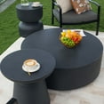 thumbnail image 6 of Elementi Rome Patio Coffee Table Glass Fiber Reinforced Concrete, Round Slate Black, 6 of 7