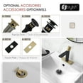 thumbnail image 5 of Stylish Ht 7 ½" Single Handle Matte Black & Gold Bathroom Faucet B-104NG, 5 of 12
