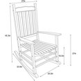 thumbnail image 2 of Rocking Rocker - A001BK Black Wood Porch Rocker/Outdoor Rocking Chair - Easy to Assemble - Comfortable Size - Outdoor or Indoor Use, 2 of 10