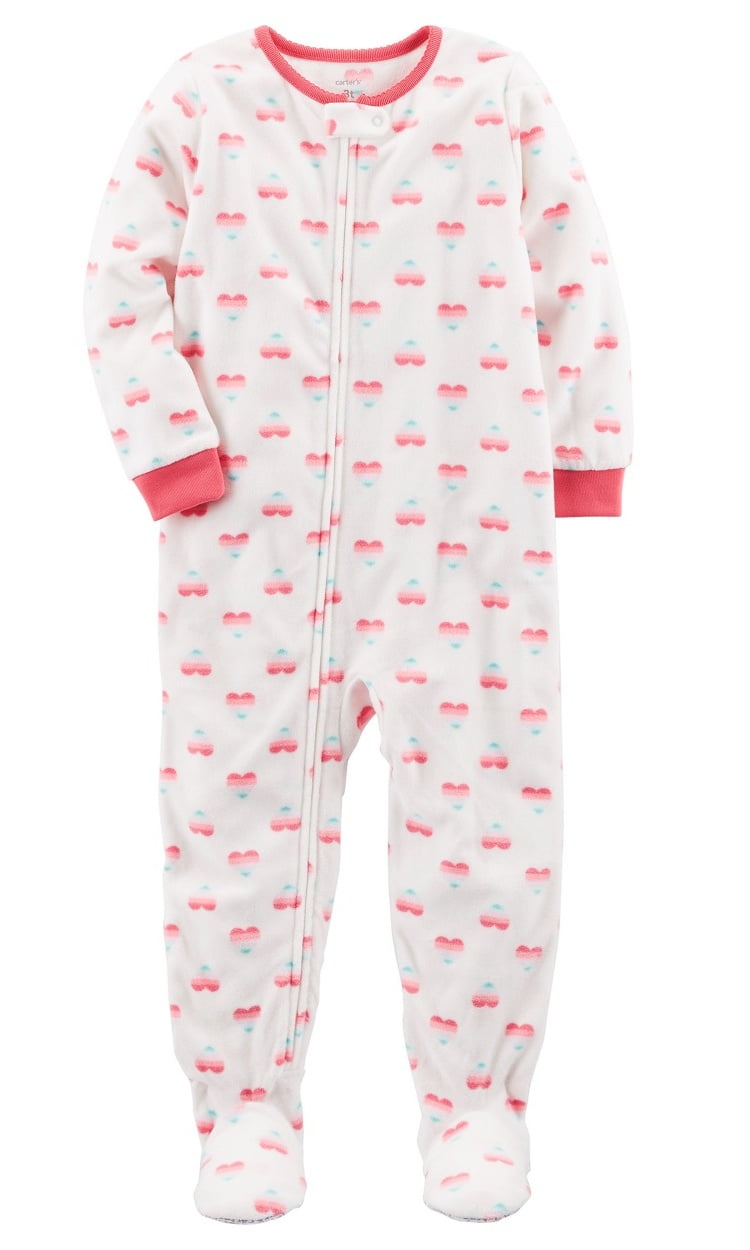 carters baby girl fleece pajamas