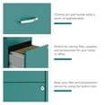 thumbnail image 3 of Space Solutions 18" Deep 2 Drawer Mobile Letter Width Vertical File Cabinet, Teal, 3 of 15