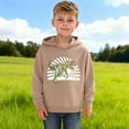 thumbnail image 2 of LRen Boy Hoodies Size 10 Dinosaur Cotton Long Sleeve Kids Pullover Graphic Long Sleeve Hoodie Sweatshirts with Pocket for Kids,12-13 Years,X3-Khaki, 2 of 4
