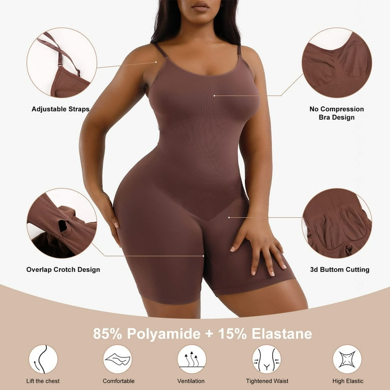 Lilvigor Women's Seamless Shapewear Tummy Control Body Shaper Comfortable  for Women Under Dress Thigh Slimmer Bodysuit Girdle