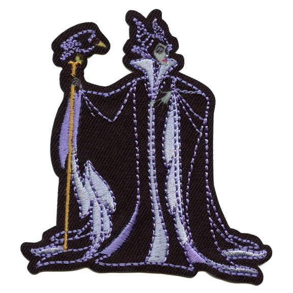 Disney Full Body Maleficent Patch Evil Witch Embroidered Iron On