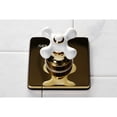 thumbnail image 4 of Kingston Brass KS3042PX Single-Handle Three-Way Diverter Valve with Square Trim Kit in Polished Brass, 4 of 9