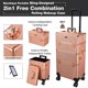 thumbnail image 4 of Byootique Rolling Makeup Case 2in1 Cosmetic Train Case Storage Box Lock Artist, 4 of 11