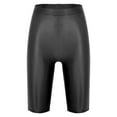 thumbnail image 5 of Haitryli Women Shiny Sport Yoga Shorts Pants Short Legging Biker Shorts High Waist Workout Booty Black M, 5 of 7
