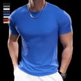 thumbnail image 2 of Men's Summer Stretch Running T-Shirts Short Sleeve Quick Dry Tee 8 Colors, 2 of 8