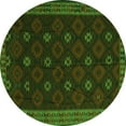 thumbnail image 1 of Ahgly Company Indoor Round Southwestern Green Country Area Rugs, 7' Round, 1 of 1