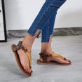 thumbnail image 4 of Sandalias de mujer, zapatos frescos de verano, zapatos de playa, sandalias de pellizco de estilo romano de tacón plano Wmkox8yii shjk2015, 4 of 9