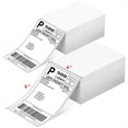 thumbnail image 1 of FungLam Thermal Labels 4x6, White Perforated Shipping Labels, 500 Labels per Stack (2 Stacks), 1 of 8
