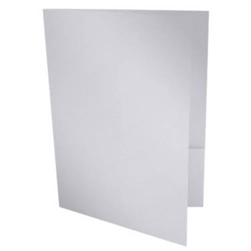9 x 12 Presentation Folders Silver Metallic (250 Qty.)