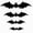B, variant on Virelaxpo Halloween Bat Wall Stickers, 24Pcs Removable Vinyl Decals for Holiday Party Scene Layout Wall Window Door Decor