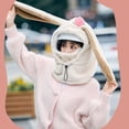 thumbnail image 2 of Ski Helmet Cover Removable Face Mask, Rabbit Ear Balaclava, Warm, Wind-Resistant for Skiing Snowboarding, 2 of 7