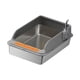 thumbnail image 5 of Caja de arena abierta semicerrada para mascotas con lados altos, portátil, a prueba de salpicaduras para gatos de interior con pala para arena para Gris oscuro, 5 of 9