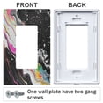 thumbnail image 3 of Yayeee Rocker Switch Wall Plate 1-Gang 4.6"x2.9" Home Decorative Outlet Cover, Colorful White, 3 of 6