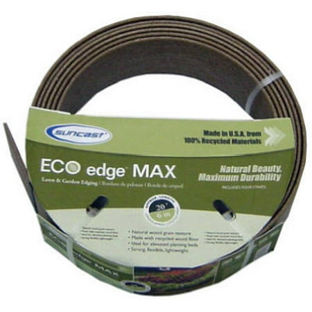 Flowerbed Edging Eco Edge Max Composite Lawn Edging Natural Wood Grain Texture Only One Fit Elevated Planting Beds ()